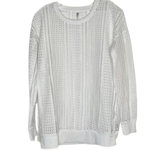 Fabletics Sophie Swim Gym Mesh Cover Up - White - S - Picture 2 of 7